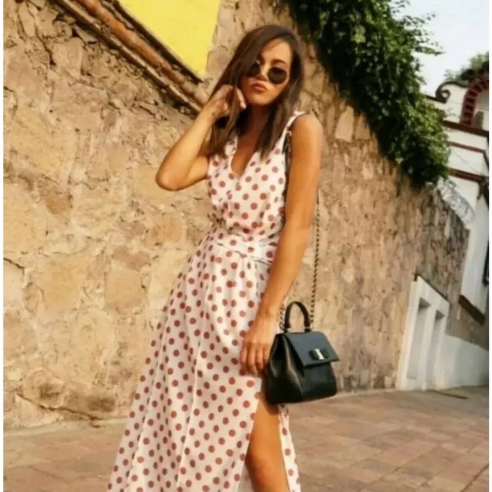 Zara Polka Dot Maxi Dress